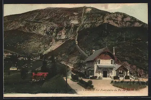 AK Lourdes, Chemin de Fer Funiculaire du Pic du Jer, Bergbahn