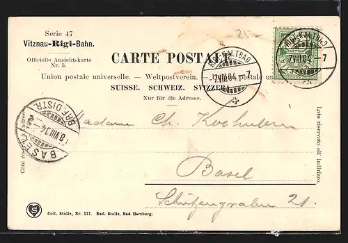 AK Rigi, Bergbahn auf der Schnurtobelbrücke