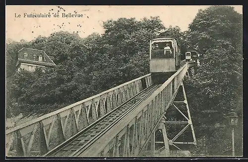 AK Le Funiculaire de Bellevue