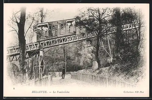 AK Bellevue, Le Funiculaire, Bergbahn