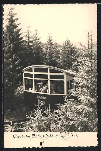 AK Bergbahn Thüringer Wald zwischen Tannen
