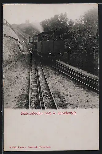 AK Zahnradbahn nach d. Drachenfels