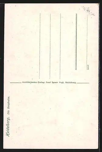 AK Heidelberg, Bergbahn fährt hinauf