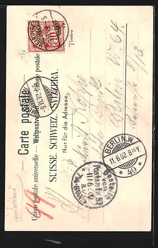 AK Drahtseilbahn am Reichenbachfall, Bergbahn & Wasserfall