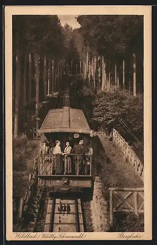 AK Wildbad, Motiv der Bergbahn