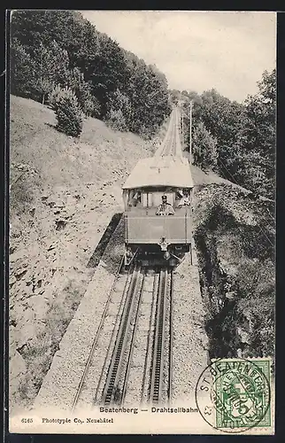 AK Beatenberg, Triebwagen der Drahtseilbahn