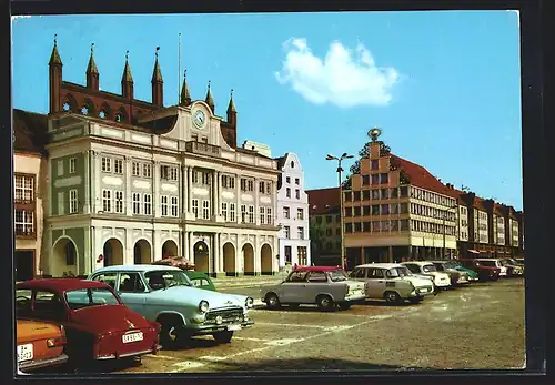 AK Rostock, Rathaus und Haus Sonne