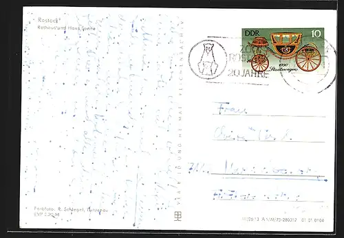 AK Rostock, Rathaus und Haus Sonne