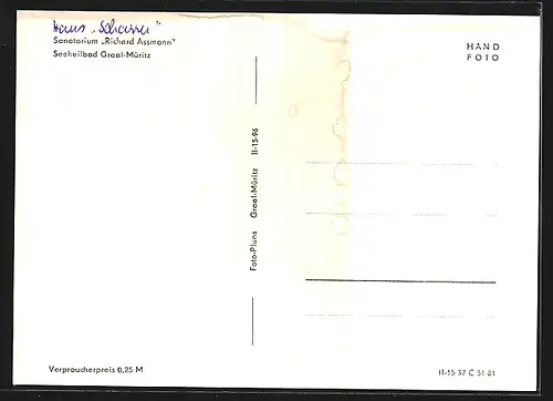 AK Graal-Müritz, Sanatorium Richard Assmann, Heim Adam Scharrer