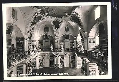 AK St. Peter /Schwarzwald, Erzbischöfliches Priesterseminar (Bibliothek)