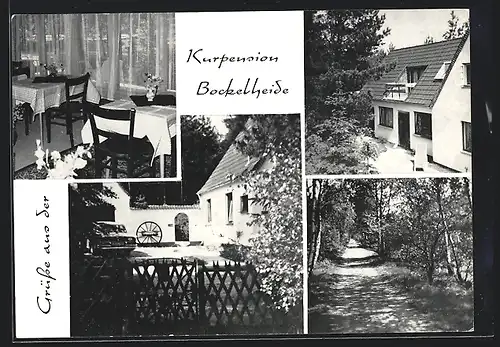 AK Neetze, Kurpension Bockelheide, Innen- und Aussenansicht, Hof