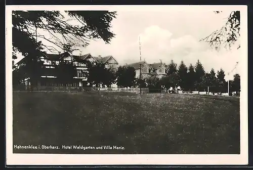 AK Hahnenklee i. Oberharz, Hotel Waldgarten und Villa Marie