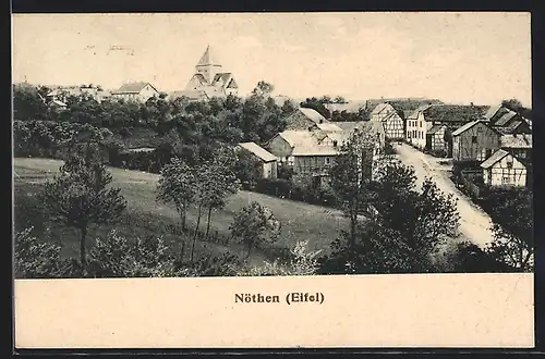 AK Nöthen / Eifel, Ortsansicht mit Kirche