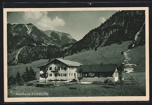 AK Oberstdorf im bayr. Allgäu, am Gasthaus Kühberg