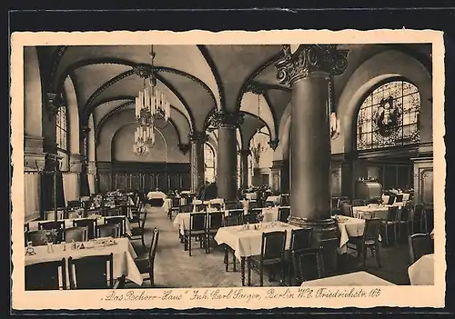 AK Berlin, Restaurant Das Pschorr-Haus, Friedrichstr. 165, Inh. Carl Saeger