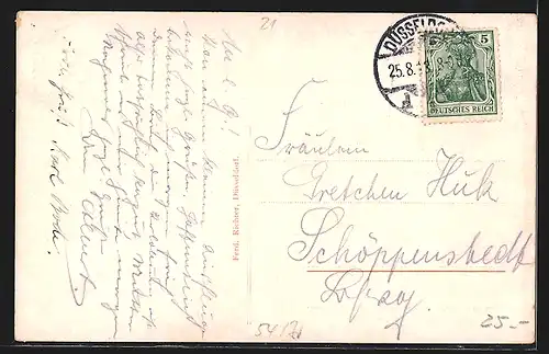 AK Mönchenwerth, Restaurant Peter Hamacher, Gartenansicht, Rheinansicht