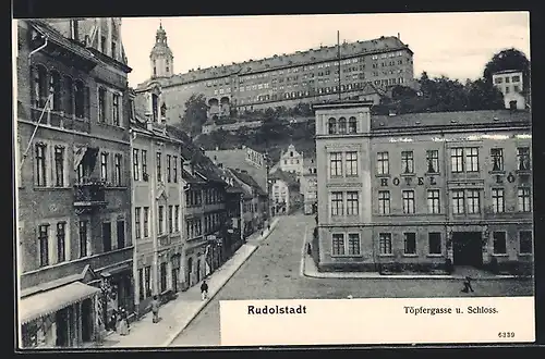 AK Rudolstadt, Töpfergasse und Schloss