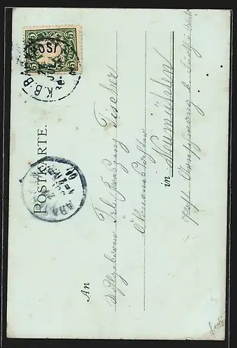 Mondschein-Lithographie Regensburg, Ansicht vom Dom