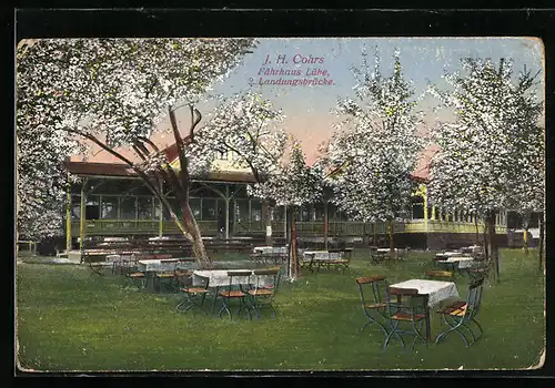 AK Lühe / Jork, Gasthof J. H. Cohrs Fährhaus, 2. Landungsbrücke