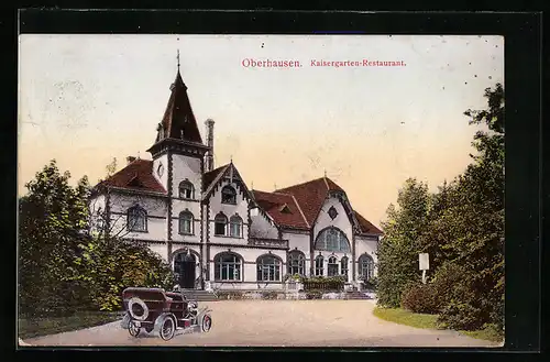 AK Oberhausen / Rhld., Am Kaisergarten-Restaurant