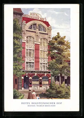 AK Hamburg-Altona, Hotel Holsteinischer Hof in der Bahnhofstrasse 96