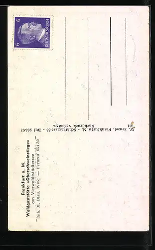 AK Frankfurt-Sachsenhausen, Waldgaststätte Oberschweinstiege am Vierwaldstädtersee