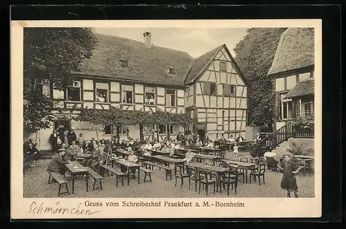 AK Frankfurt a. M.-Bornheim, Gasthaus Schreiberhof