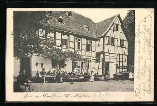 AK Frankfurt a. M.-Bornheim, Gasthaus Schreiberhof