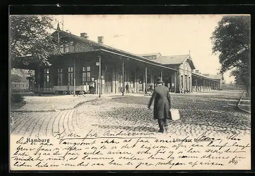 AK Hamburg-Klostertor, Strassenpartie am Lübecker Bahnhof