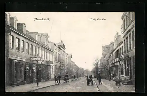 AK Hamburg-Wandsbek, Königstrasse mit Buch-und Papierhandlung