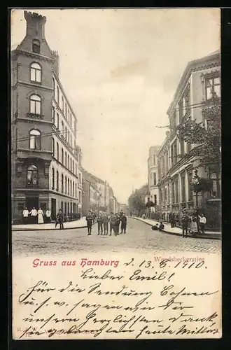 AK Hamburg-Hohenfelde, Strassenblick in den Wandsbeker Stieg