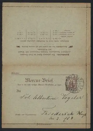 AK Hannover, Private Stadtpost, Mercur-Brief