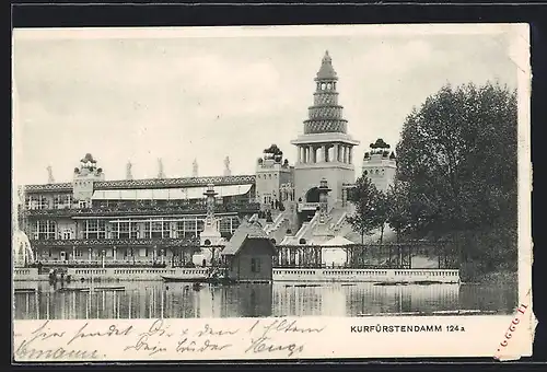 AK Berlin, Terrassen am Halensee, Kurfürstendamm 124 a