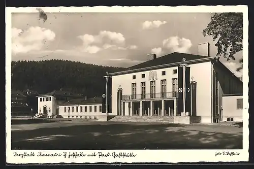 AK Ilmenau i. Thür., Festhalle mit Park-Gaststätte