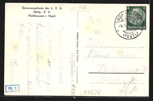 AK Mühlhausen i. V., Genesungsheim der L. V. A.