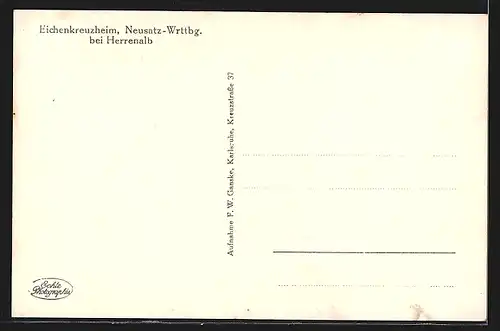 AK Neusatz / Bad Herrenalb, Eichenkreuzheim mit n