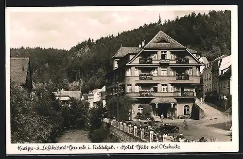 AK Berneck / Bay., Hotel Bube mit Olschnitz, 