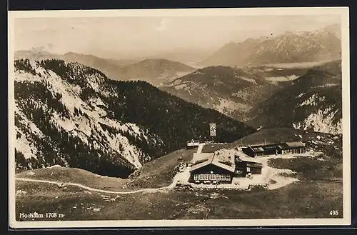 AK Garmisch-Partenkirchen, Kreuzeckbahn, Hochalm mit 