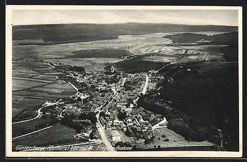 AK Güntersberge / Harz, Gesamtansicht vom Flugzeug aus