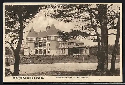 AK Senne, Truppenübungsplatz, Hohenzollernhaus, Soldatenheim