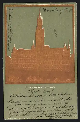 Künstler-AK Hamburg, Das Rathaus