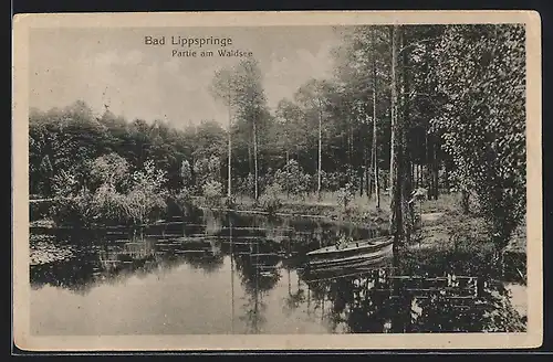 AK Bad Lippspringe, Partie am Waldsee