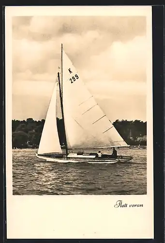 AK Segelboot auf dem Wasser
