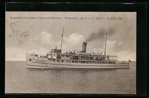 AK Stoomboot-Veerdienst Enkhuizen-Stavoren, Motorschip W. F. v. d. Wijck, Passagierschiff