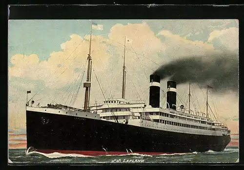 Künstler-AK S. S. Lapland in voller Fahrt