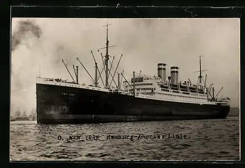 AK Dampfer New York der Hamburg-Amerika Linie