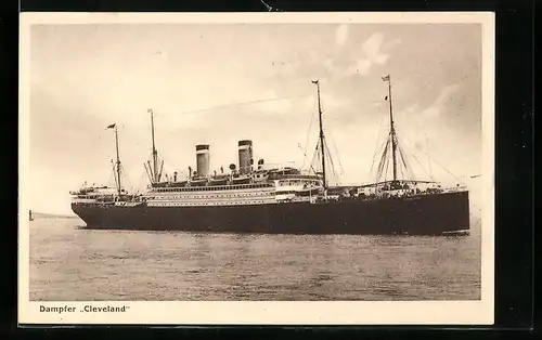 AK Dampfer Cleveland der Hamburg-Amerika Linie