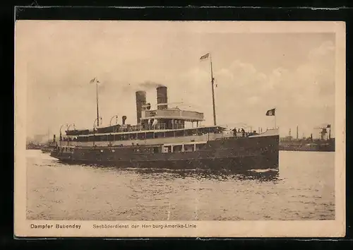 AK Dampfer Bubendey, Seebäderdienst der Hamburg-Amerika-Linie