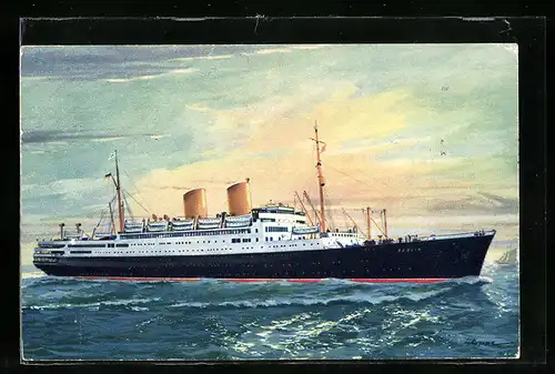AK Dampfer MS. Berlin, Norddeutscher Lloyd Bremen