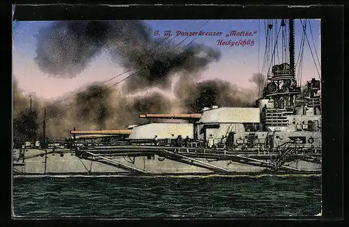 AK SM Panzerkreuzer Moltke, Heckgeschütze